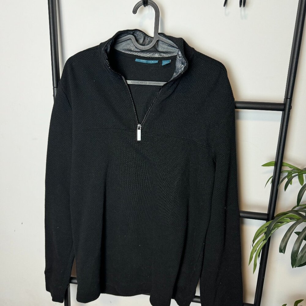 Perry Ellis Mens Quarter Zip Sweatshirt